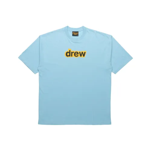 Drew House Letter Logo Series Синие Унисекс Футболки