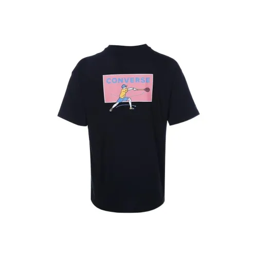 Конверс T-рубашка с рукавом унисекс черный