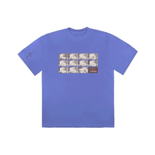 TRAVIS SCOTT Синие Унисекс Футболки