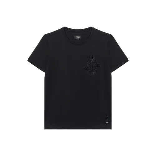 Fendi Черные Мужские T-Рубашки