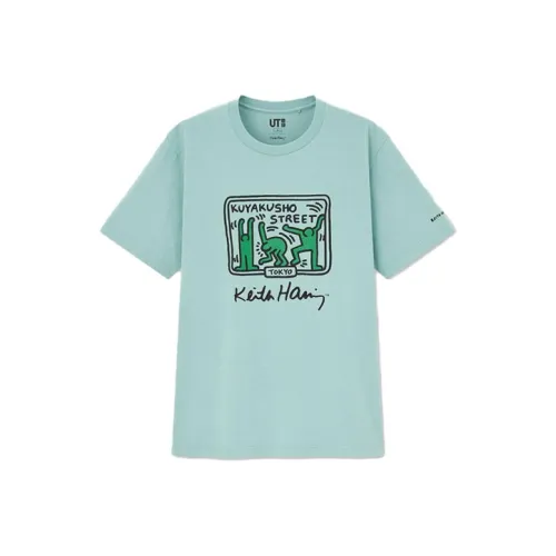 UNIQLO x Keith Haring x Токио T-рубашка унисекс изумрудно-зеленого цвета