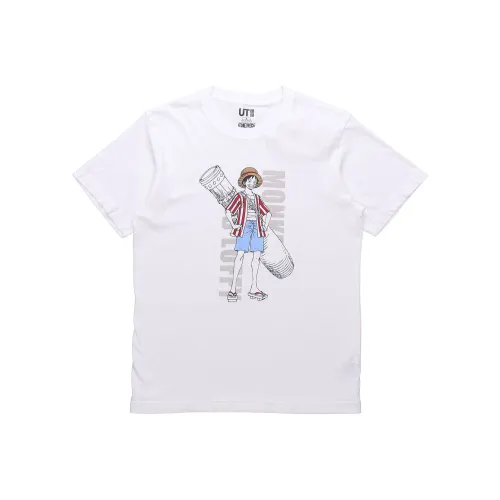 UNIQLO X ONE PIECE T-рубашка Мужская Белая