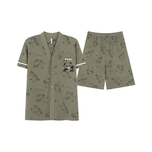 CHUDUAN Пижамный комплект Мужской Армейский зеленый