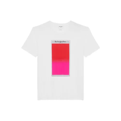SAINT LAURENT Белый Унисекс T-рубашки