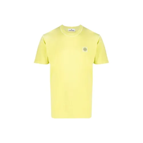 Stone Island Желтая Мужская Футболка
