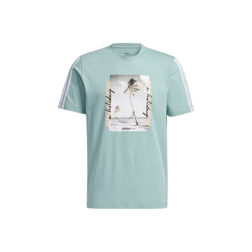 ADIDAS NEO Зеленый Мужской T-Рубашки