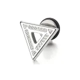 Серьги-гвоздики "Треугольник" -- Серебряные