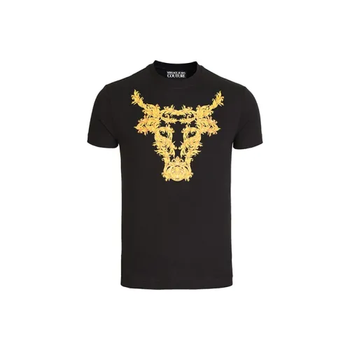 VERSACE JEANS COUTURE Мужские черные футболки