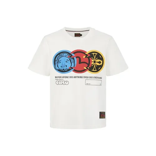 EVISU Прямой крой T-рубашка Унисекс