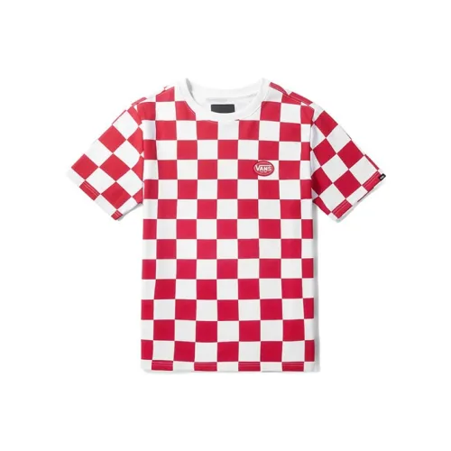 VANS Рукав с оборванным плечом T-рубашка Унисекс Красный