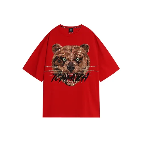 TCH Тяжелый New Arrival Dominant Brown Bear С принтом Straight Fit Shirt Unisex
