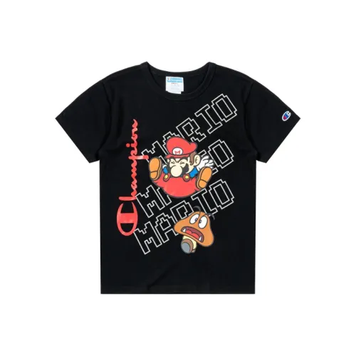 Champion x Super Mario Bros Черные Мужские Футболки