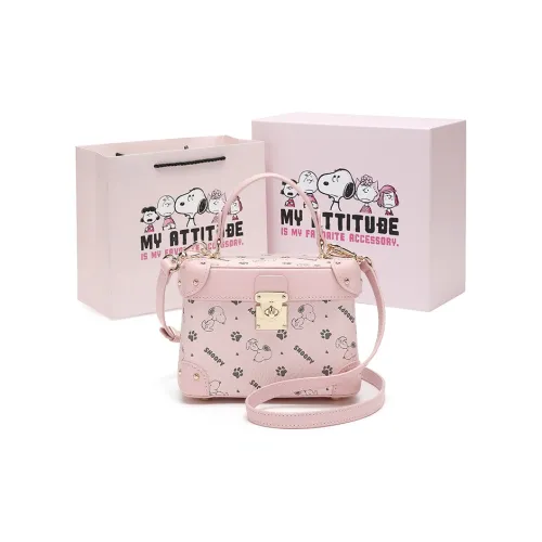 SNOOPY PU (полиуретан) Сумка Стандартная Женская Розовая