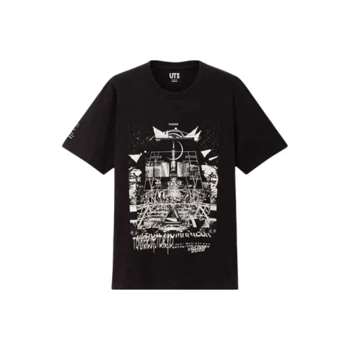 UNIQLO x NANZUKA NEO мияге Прямой крой T-рубашка Унисекс Черный