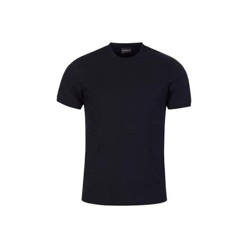 EMPORIO ARMANI Темно-синие мужские футболки