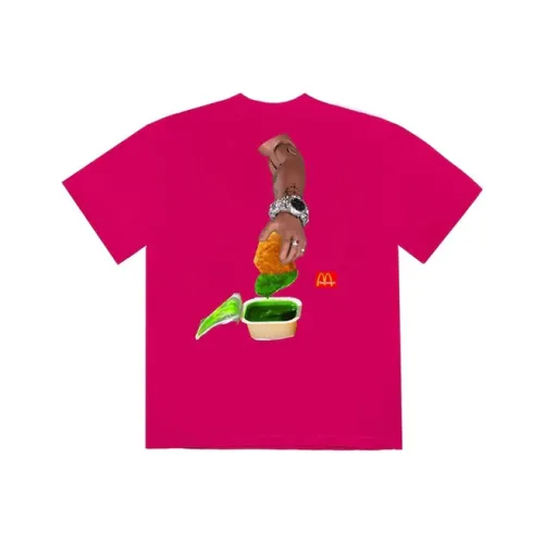 TRAVIS SCOTT Розовые Унисекс Футболки