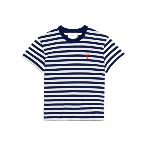 AMIPARIS T-Shirt Унисекс Синий Белый