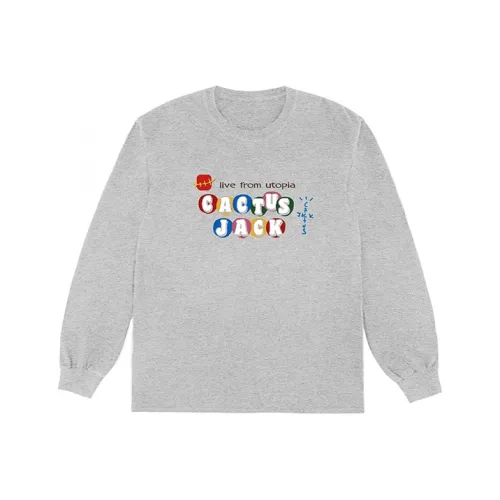 TRAVIS SCOTT Серые Унисекс Футболки