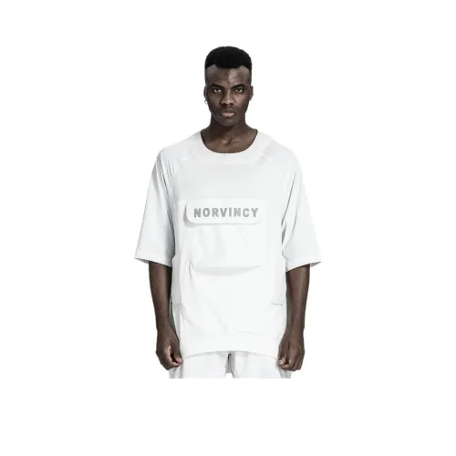 NORVINCY Удобный Moisture wicking Дышащий Значок 100% хлопок T Рубашка Унисекс