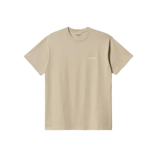 Carhartt WIP S S Script Вышивка T-Рубашка T-Рубашка Мужская Светлый Кофейный