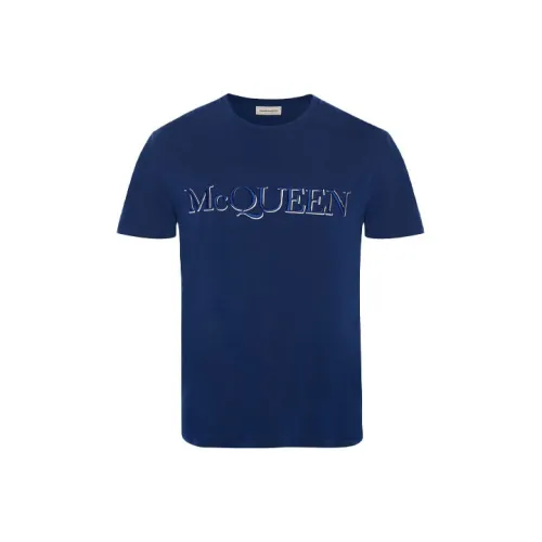 Alexander McQueen Мужские синие T-рубашки