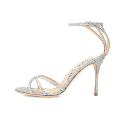 SERGIO ROSSI Godiva One Ремешок Сандалии 9 см Женские Серебристые