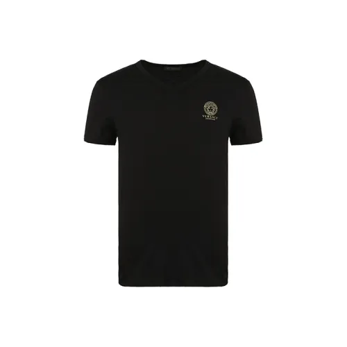VERSACE Мужские черные T-рубашки
