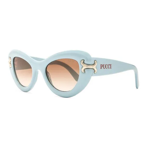 EMILIO PUCCI Металлический ацетат Кошачий глаз Солнцезащитные очки Женские Синие
