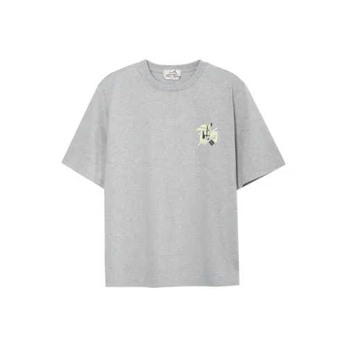 HERMES SS23 T Рубашка Мужская Светло-Серый