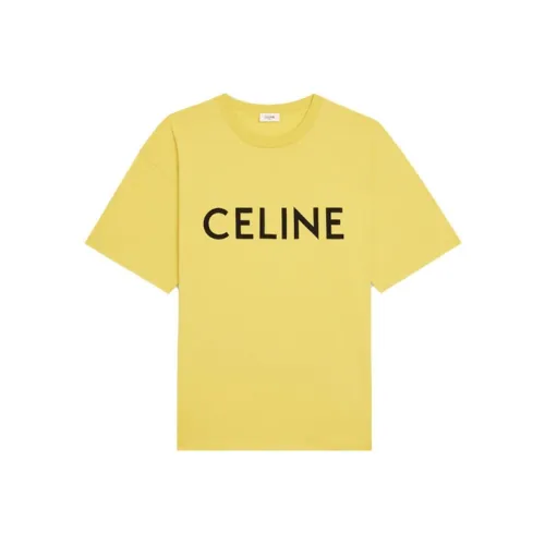 Celine Желтые Мужские T-рубашки