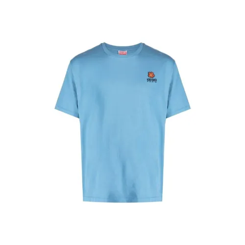 KENZO Boke Flower Series Циан Мужская T-Рубашка