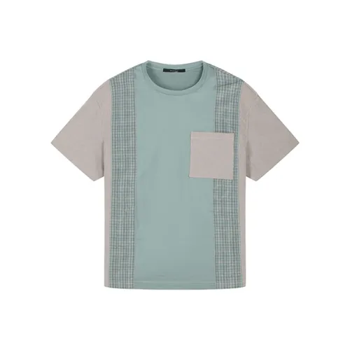 DAVID NAMAN Мятно-зеленая мужская футболка T-рубашка