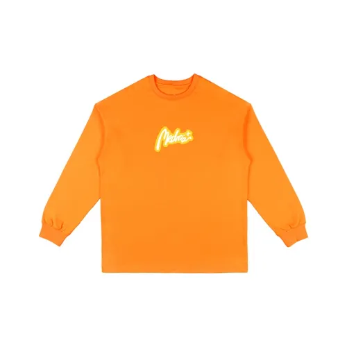 MEDRIA Прямой крой Длинный рукав Т-рубашка Унисекс