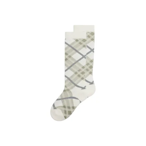 Burberry Белые Унисекс Носки MID до икры
