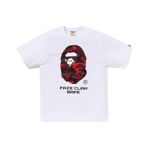 A BATHING APE x FaZe Clan SS23 T-Shirt Унисекс Белый