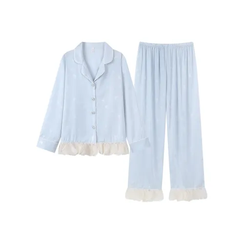 ROMANTIC·SPRING Пижамный комплект Женский Светло-синий