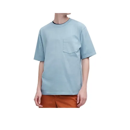 UNIQLO Аква-синий Унисекс Футболка