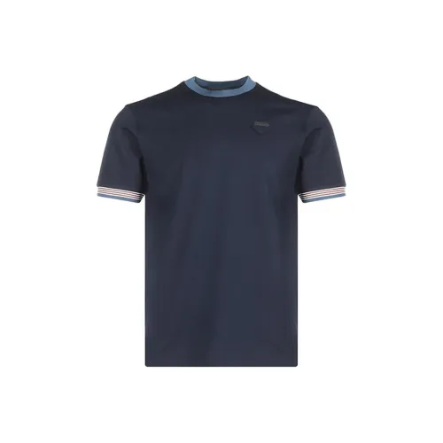 PRADA Темно-синие мужские футболки T
