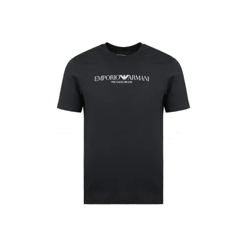 EMPORIO ARMANI Темно-синие Мужские Рубашки