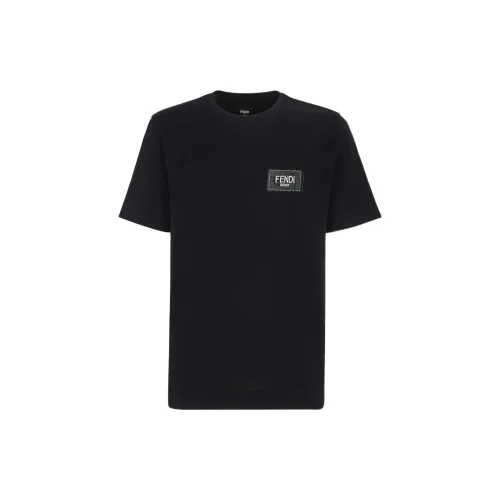 FENDI Мужские черные T-рубашки