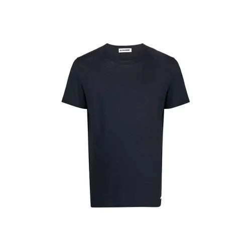 JIL SANDER Темно-синие мужские футболки T