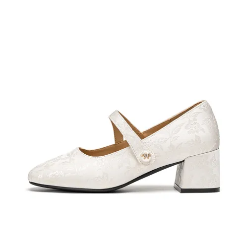 EXULL Q Mary Jane Shoes Женские Бежевые