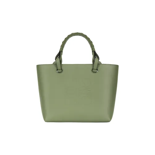 LOEWE Anagram Коровья кожа Тоут Сумка Сумка Сумка через плечо Маленькая Женская Горохово-зеленая