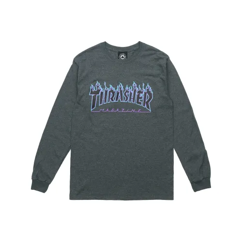 Thrasher Серый Унисекс Футболка