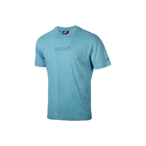 Nike Озерно-голубой Мужской T-рубашки