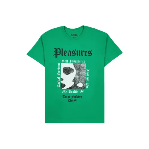 PLEASURES совместная брендированная Зеленая Мужская T-Рубашка