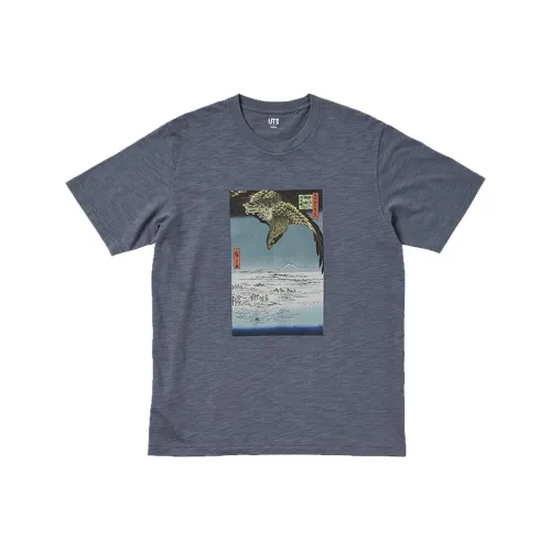 UNIQLO T-рубашка унисекс асфальтово-серый