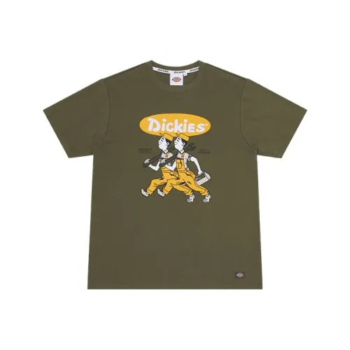 Dickies SS22 Прямой крой T-рубашка Унисекс Армейский зеленый