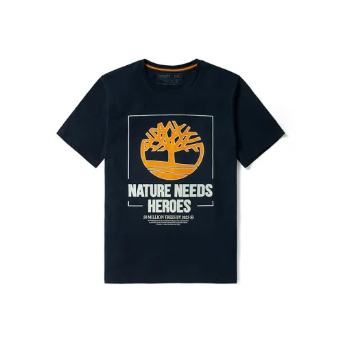 Timberland Темно-королевский синий Мужская T-рубашка