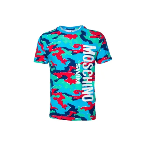 MOSCHINO Мужские синие футболки